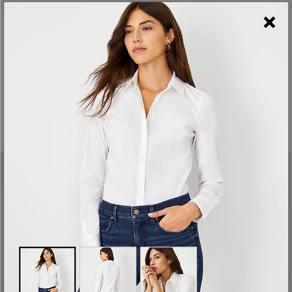 Beautiful Ann Taylor button down, The Perfect Shirt. Never worn, new with tags. - Picture 2 of 6